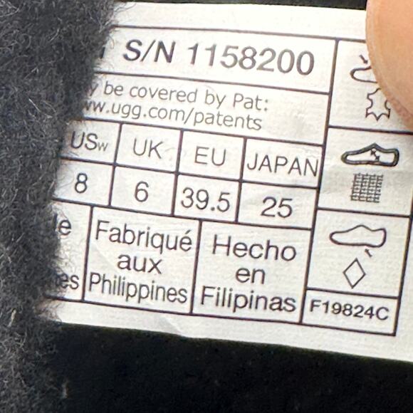 UGG Women's 8 Venture Daze Ultra Mini Black 1158200 TIRE BOOT - Picture 5 of 7